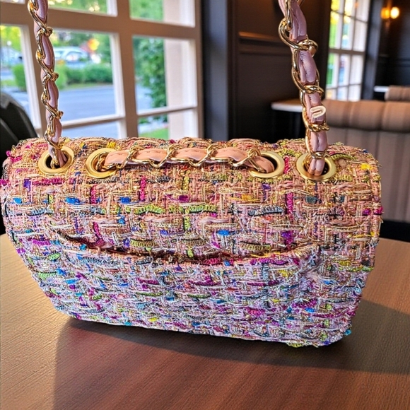 Multicolor Tweed Shoulder Bag & "Surprise" Second Handbag Free!! - Picture 5 of 5